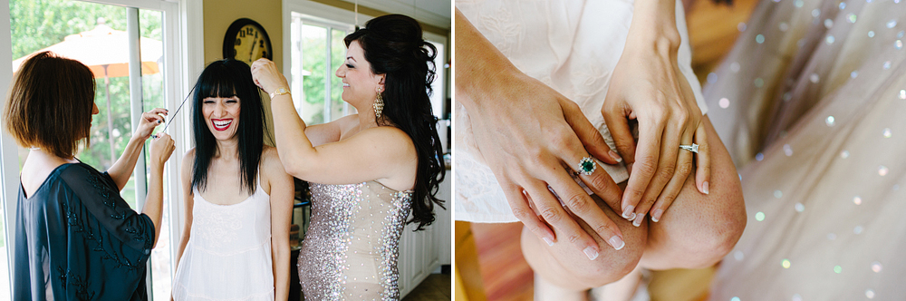 These are candid photos of Parisa getting ready.