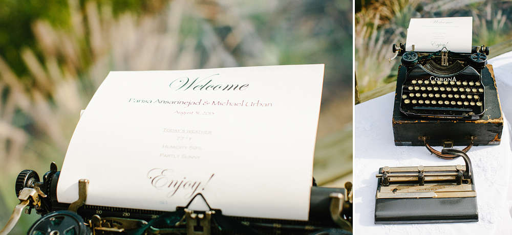 These are detail photos from Parisa + Michael