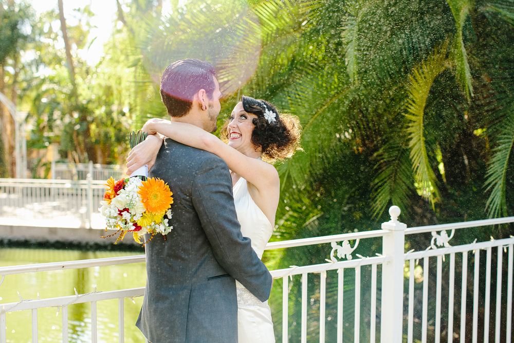 This is a photo of Rachel and Jeremiah at their wedding.