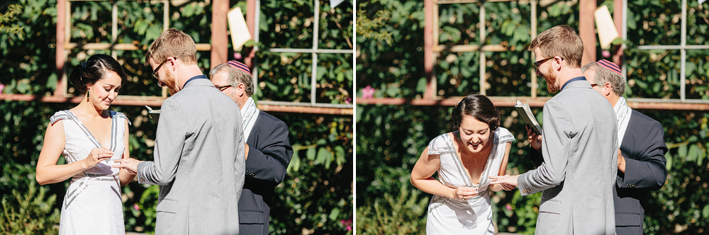 Exchanging rings can be a little challenging sometimes, but that makes for some lovely photos!