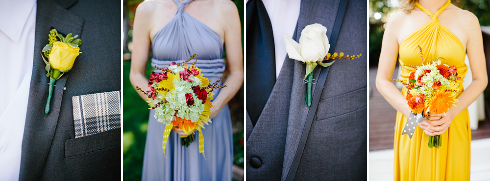 These are wedding flower details from Rachel and Jeremiah
