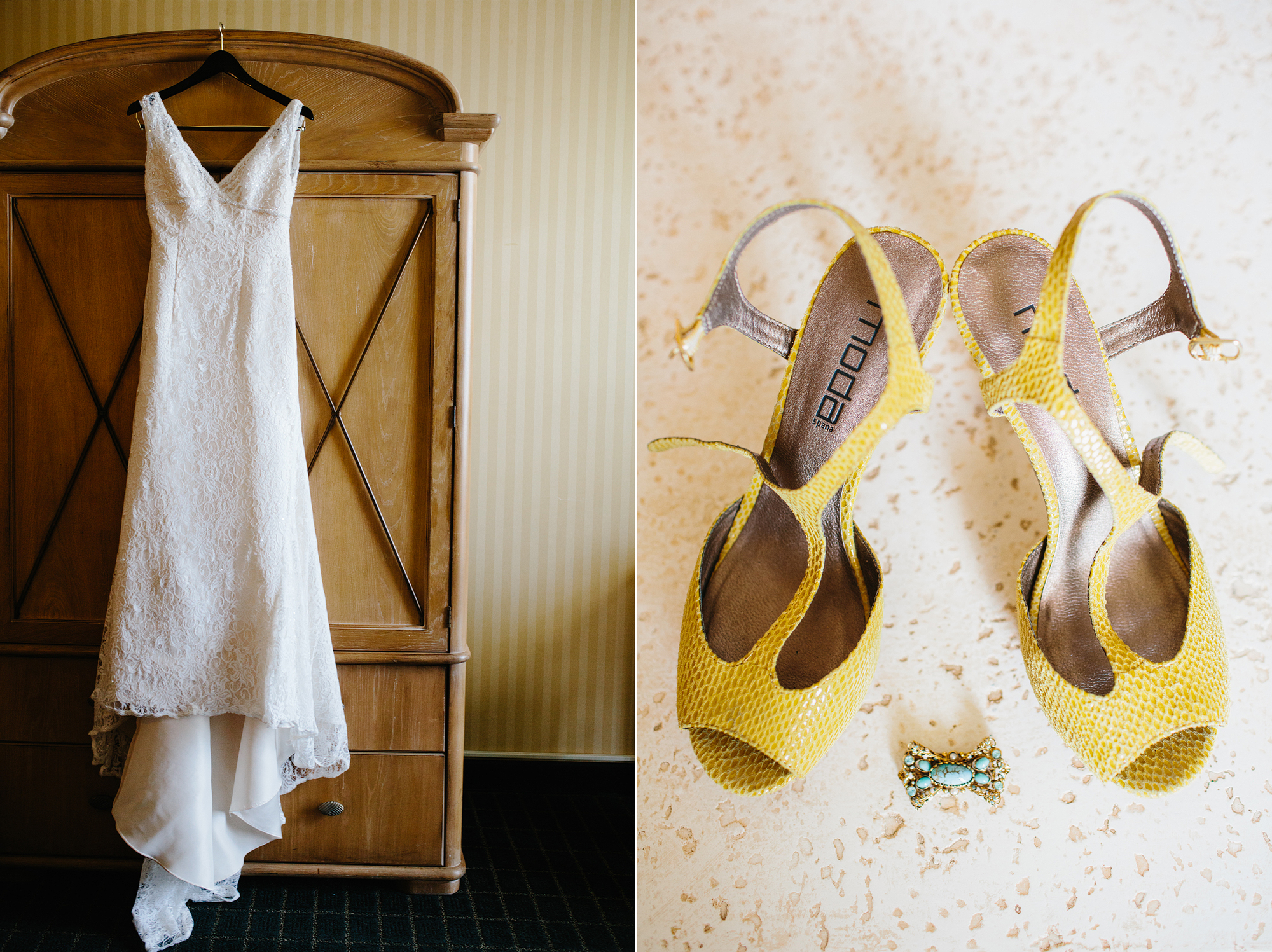 These are photos of Rachel's dress and shoes.