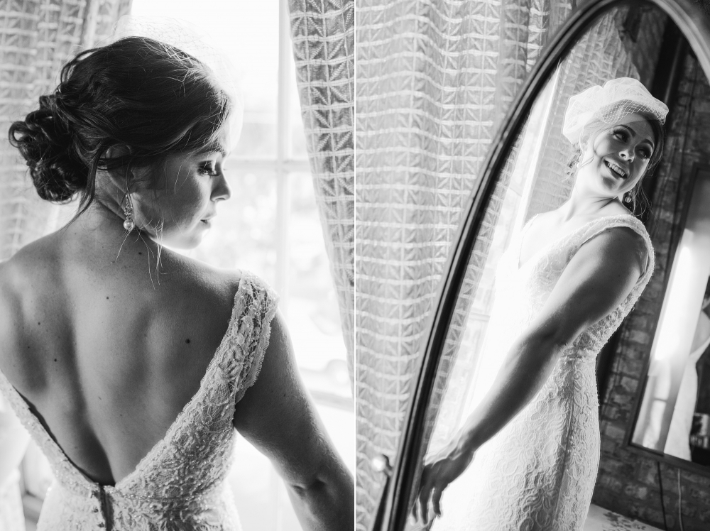 These are photos of Rachel during getting ready time.