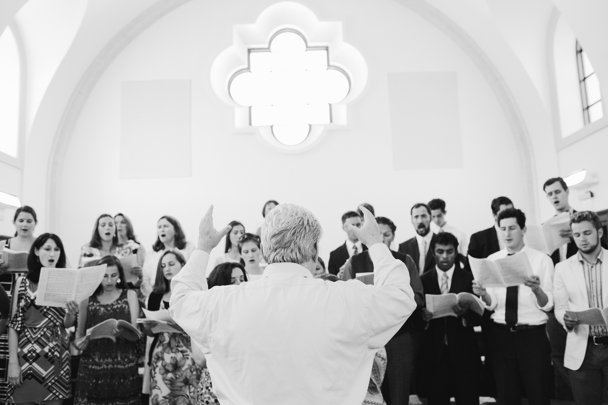 This is a photo of the choir singing.