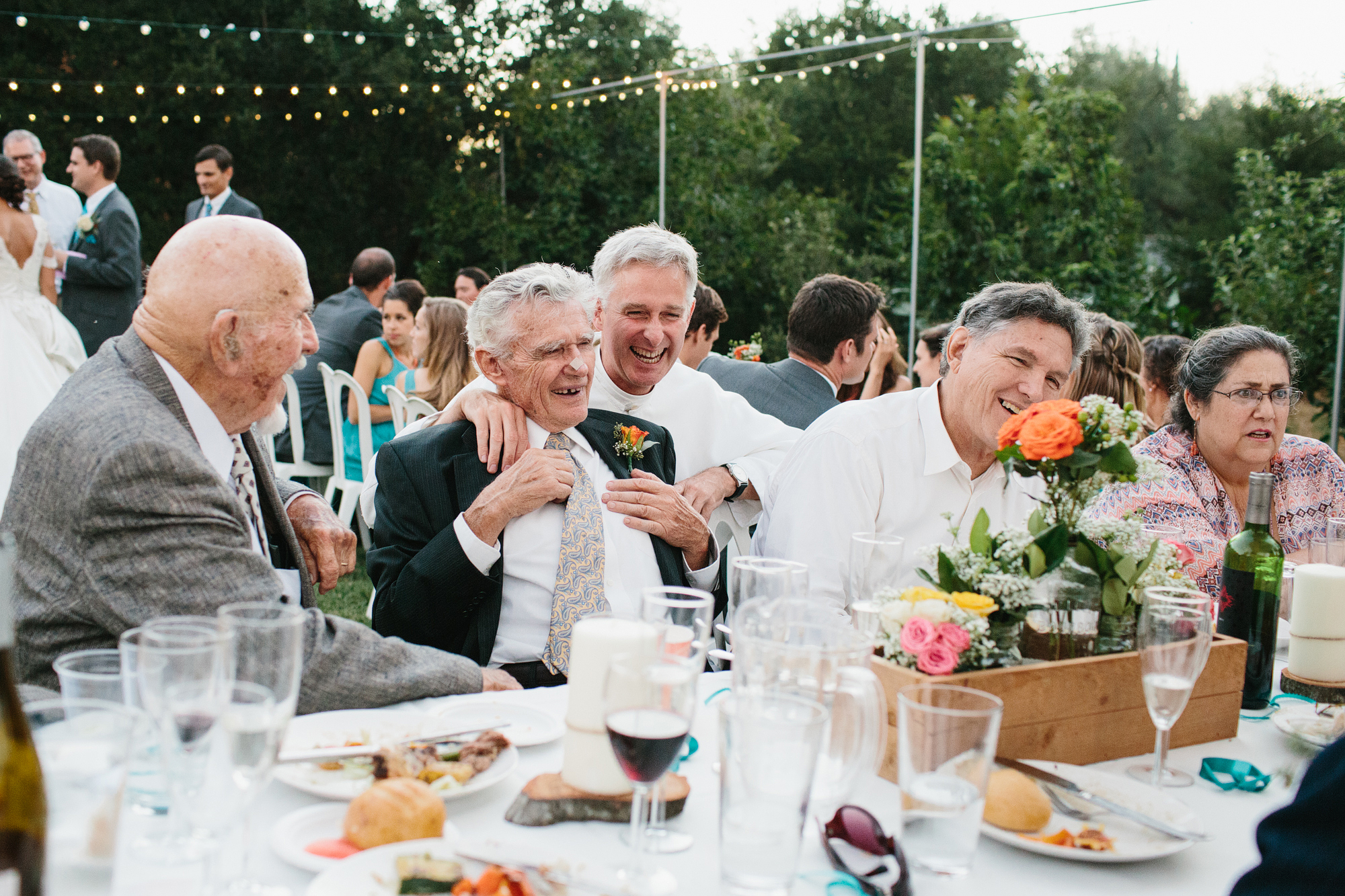 This is a candid photo of some of the guests at the reception.