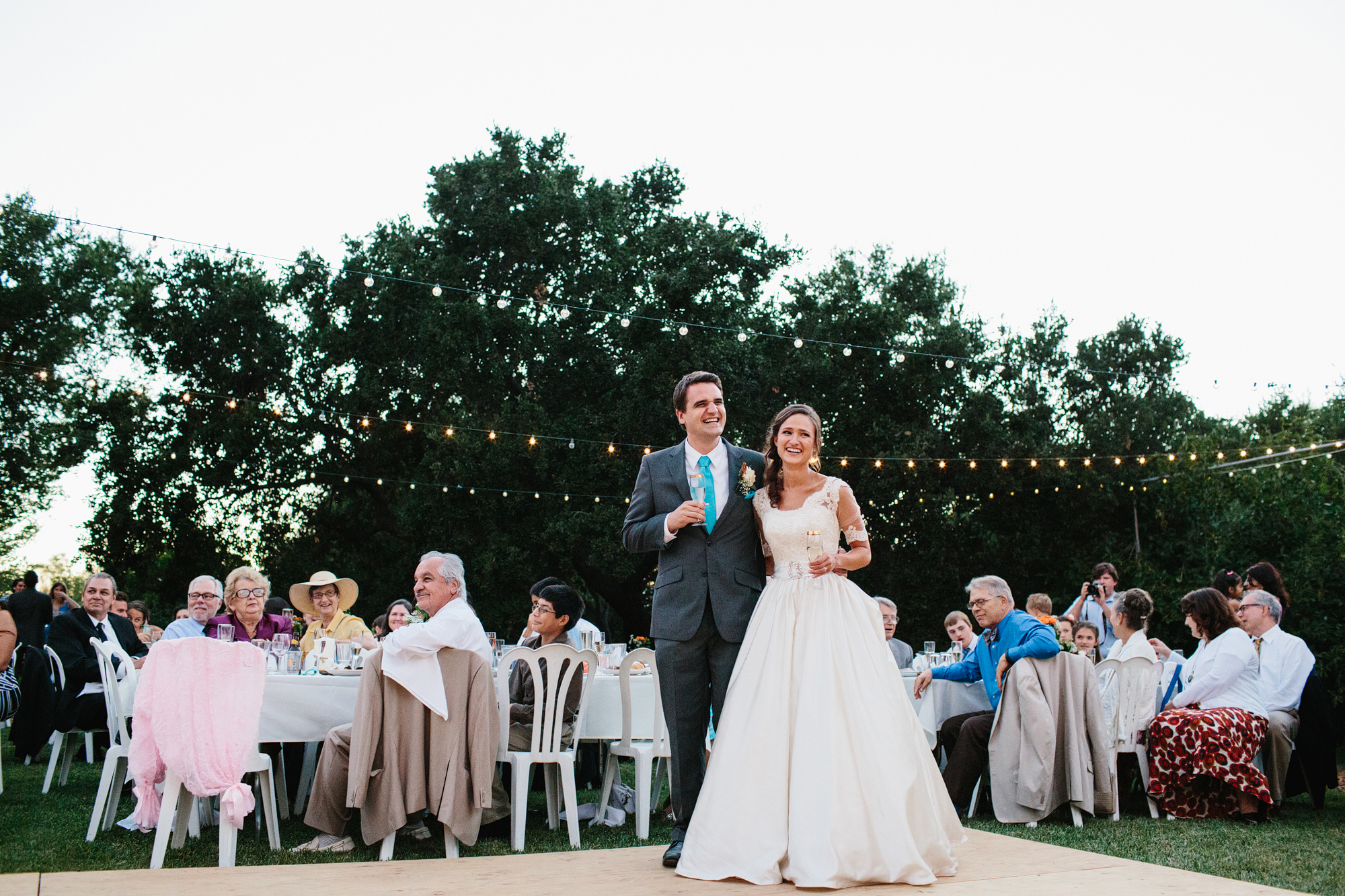 Annie and Chris are enjoying their reception like bosses!