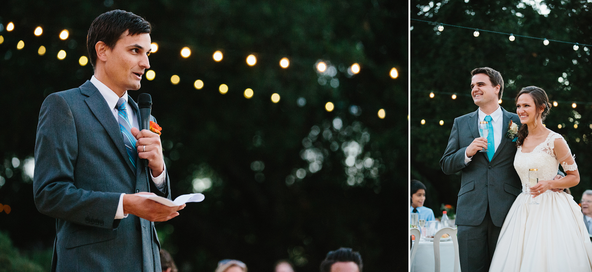 This is a photo of a toast at Annie and Chris