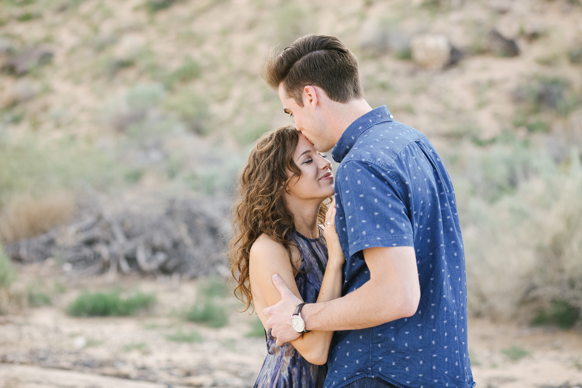 A cute moment between Jordan and Riley during their photo shoot. 