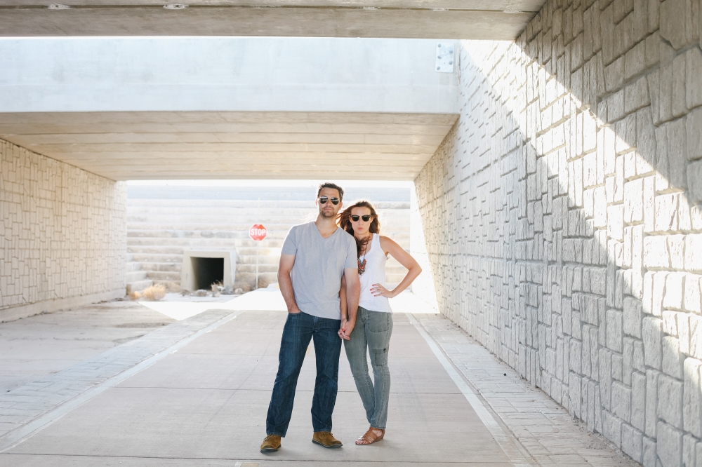 This is a photo of Lesley and Matt rocking some blue steel looks.