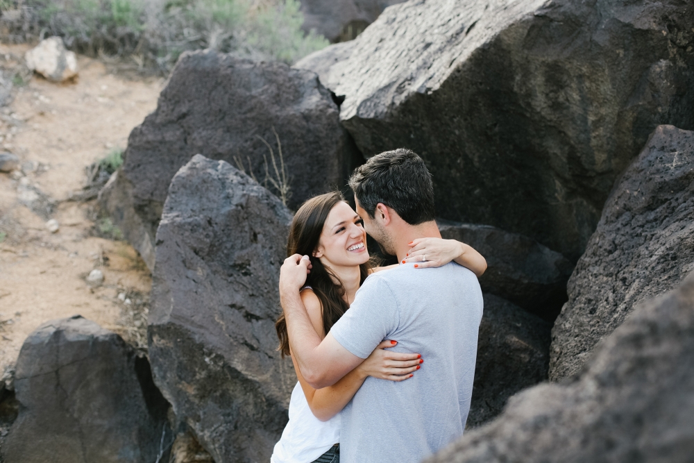 This is another cute photo of Lesley and Matt with the volcano rocks.