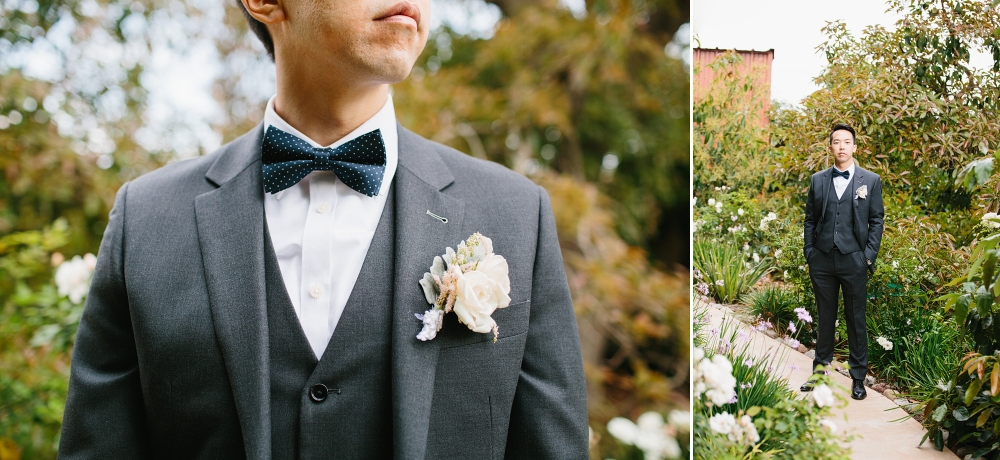 Here are a couple of photos of the groom before first look.