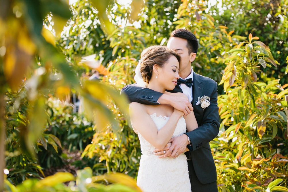 Here is another sweet moment between the bride and groom.