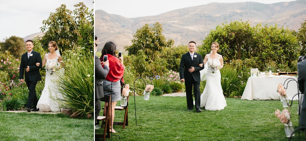 The bride walking down the aisle with her dad gets me every time!