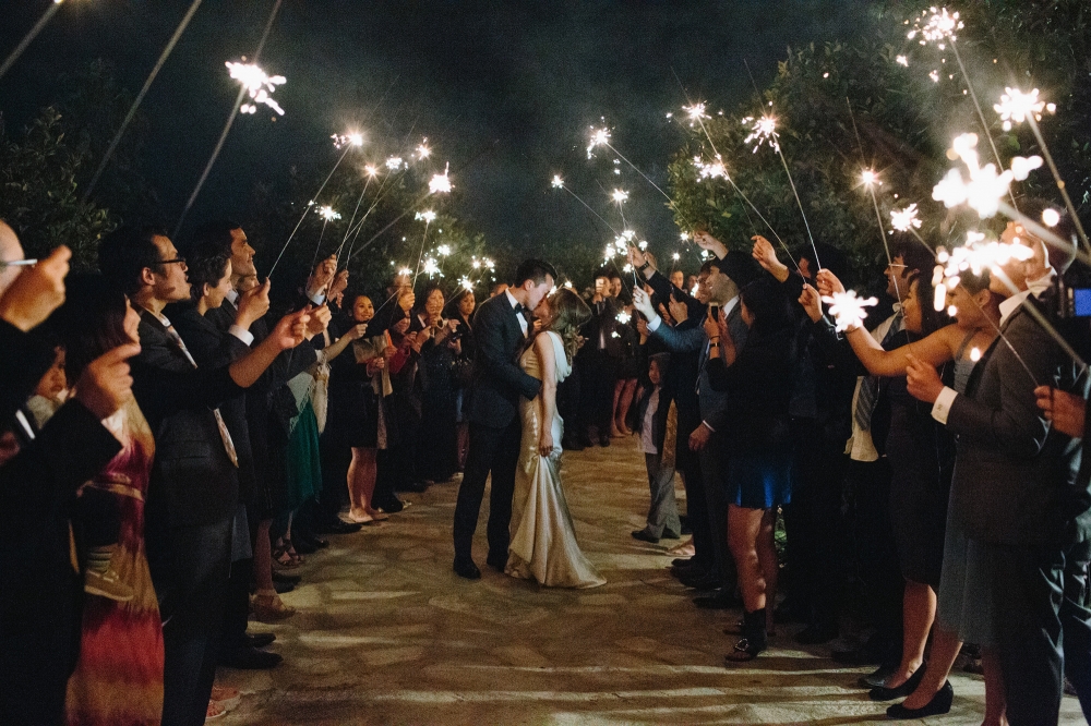 You have to love a good sparkler exit.