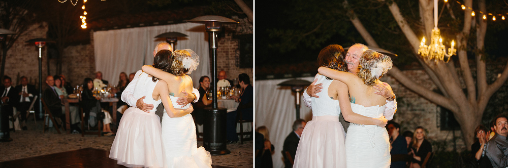 During the father daughter dance, the bride