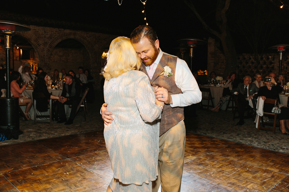The groom also danced with his mom during the reception. 