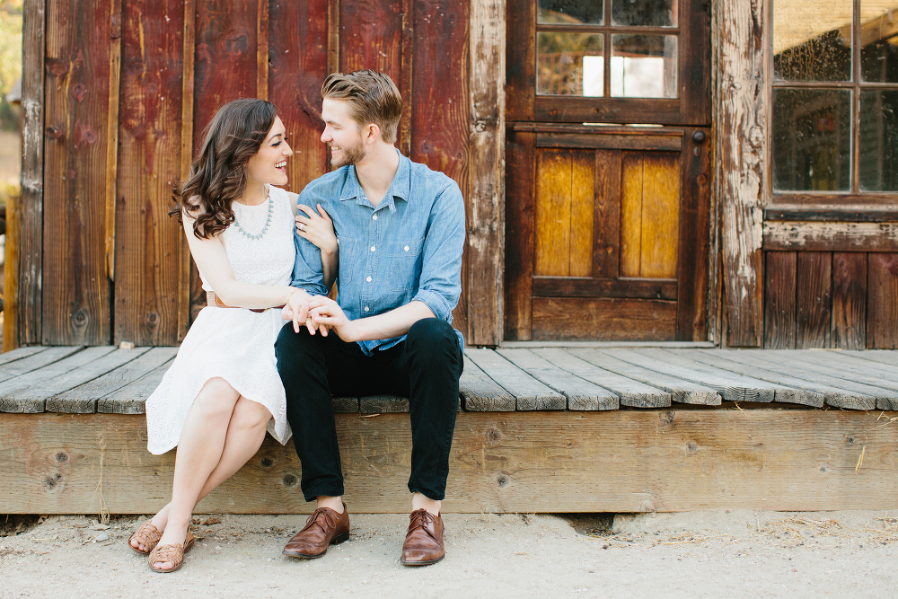 Laura and Karl were all smiles at their engagement session.