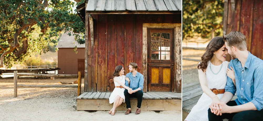 Laura and Karl took photos in an old western town. 