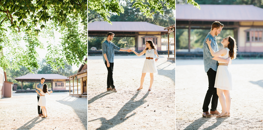 Laura and Karl danced during their engagement session. 