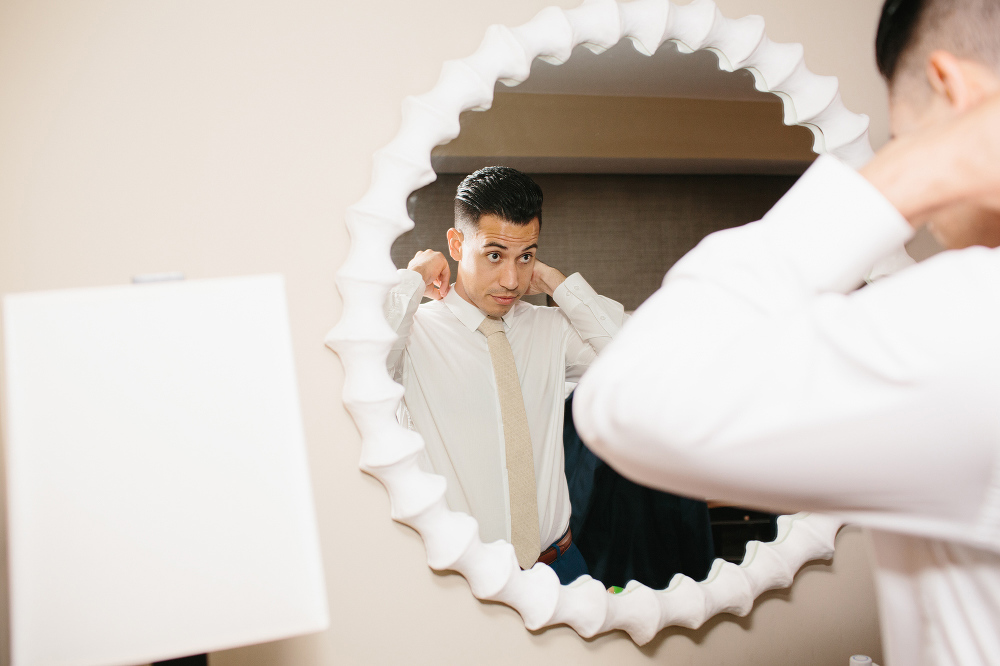 Here is a photo of the groom getting ready. 