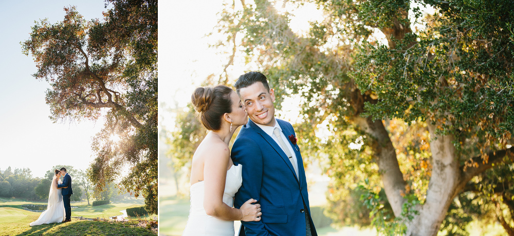 Here are two portraits of the bride and groom at Los Robles Greens. 