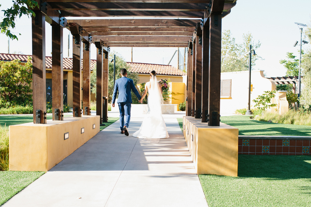Christina and Mike got married at the Gardens at Los Robles Greens. 