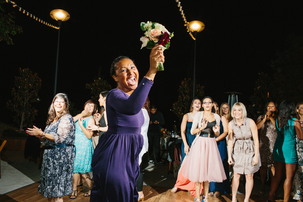Here is a photo of the guest who caught the bouquet. 
