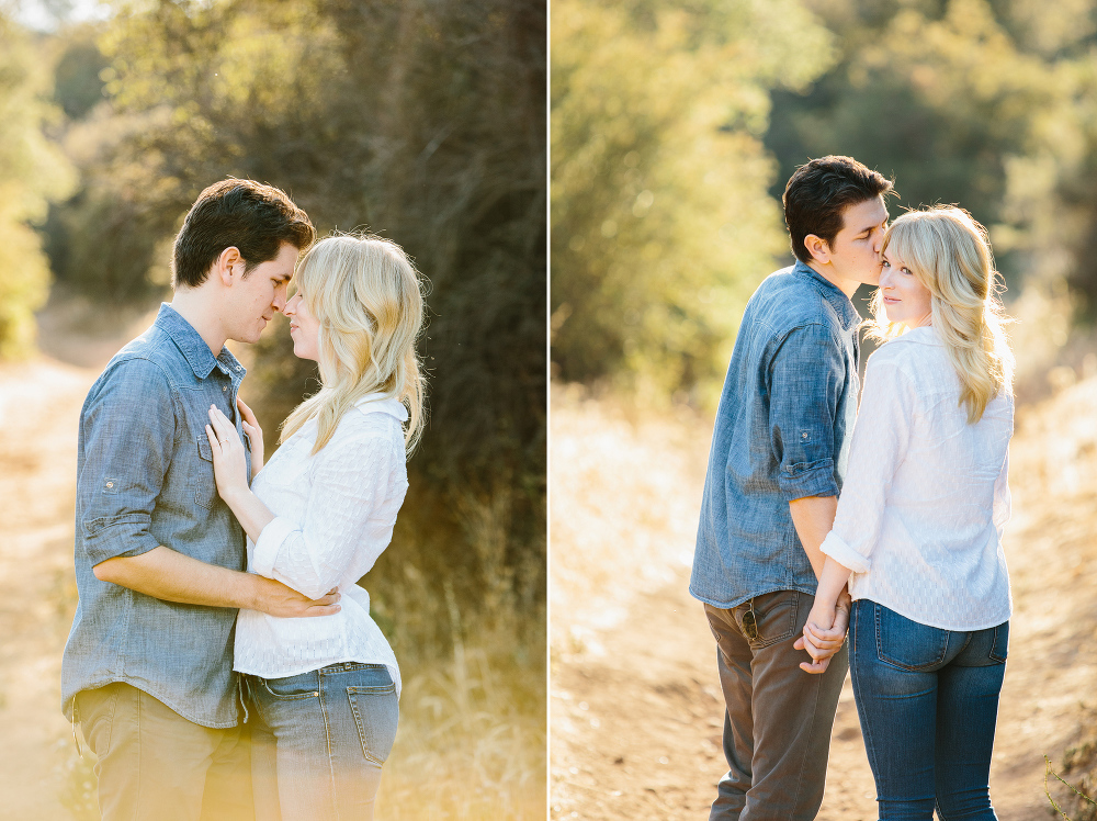 These are sweet photos of the couple at their engagement session. 