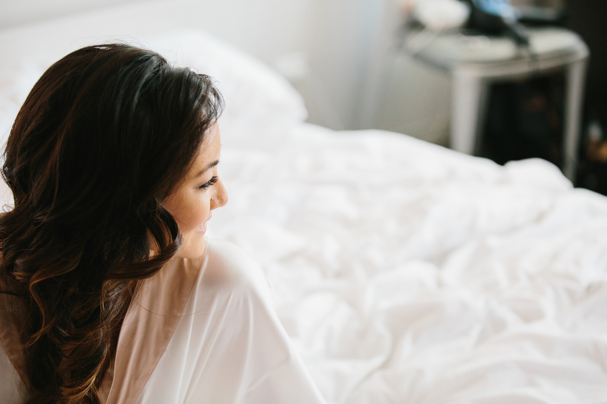 Here is a beautiful photo of the bride getting ready. 