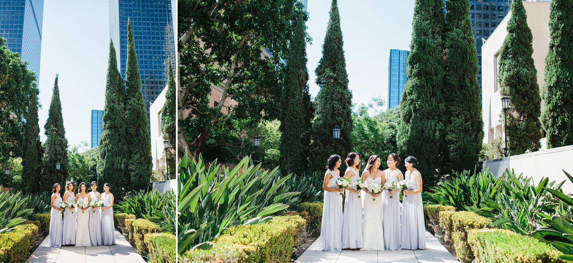 Photos of the bride and bridesmaids. 