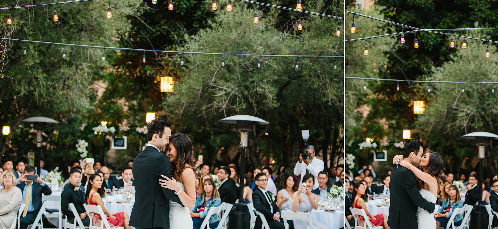 The first dance during the reception in Los Angeles. 