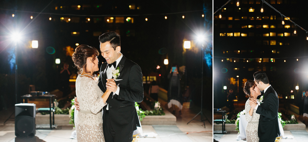The groom had a special dance with his mother too. 