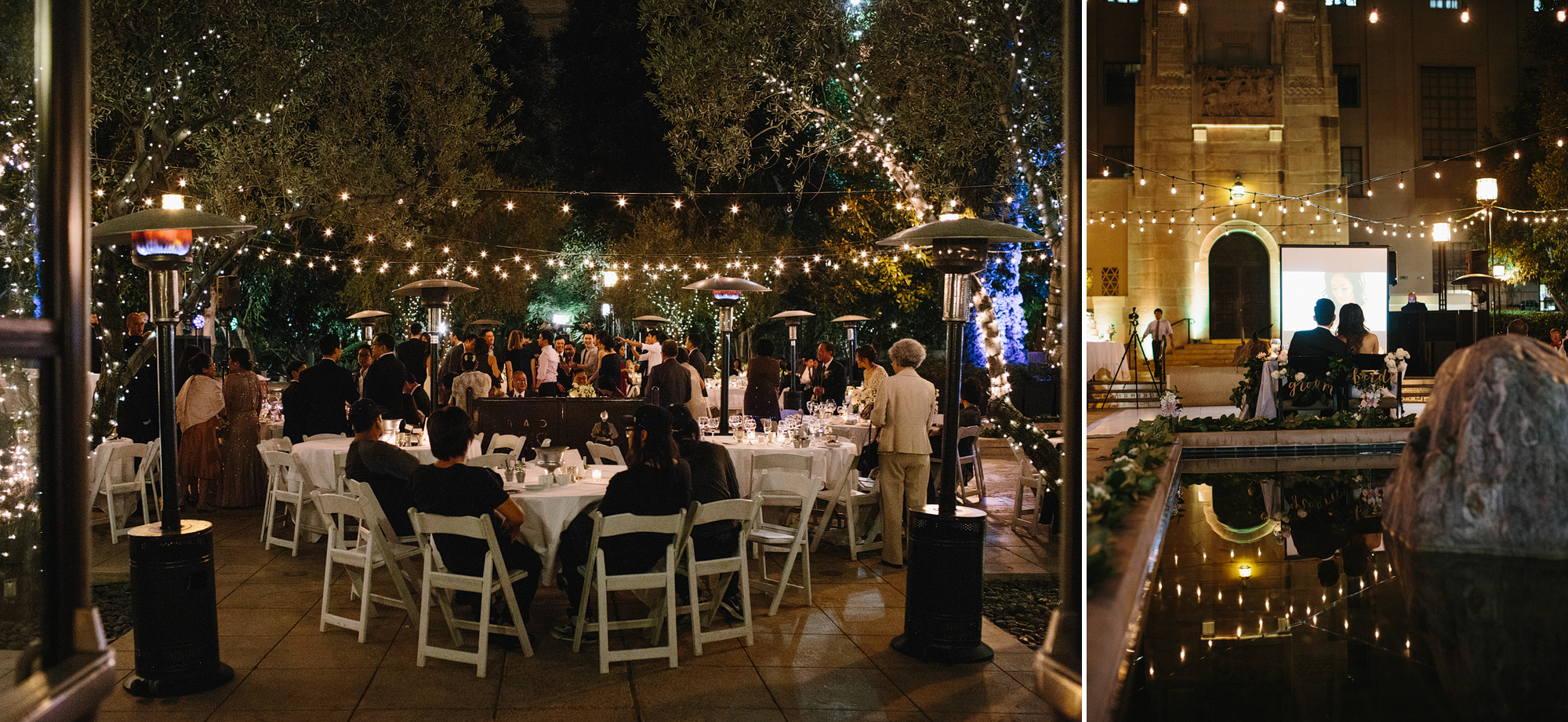 Photos of the wedding reception. 