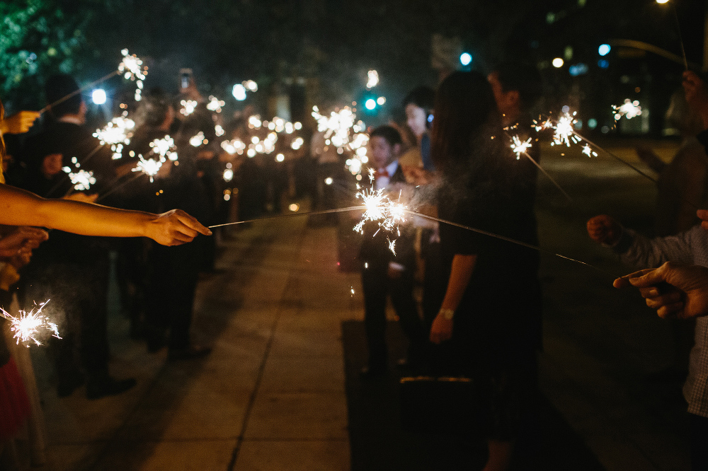 Annalisa and Will did a sparkler exit. 