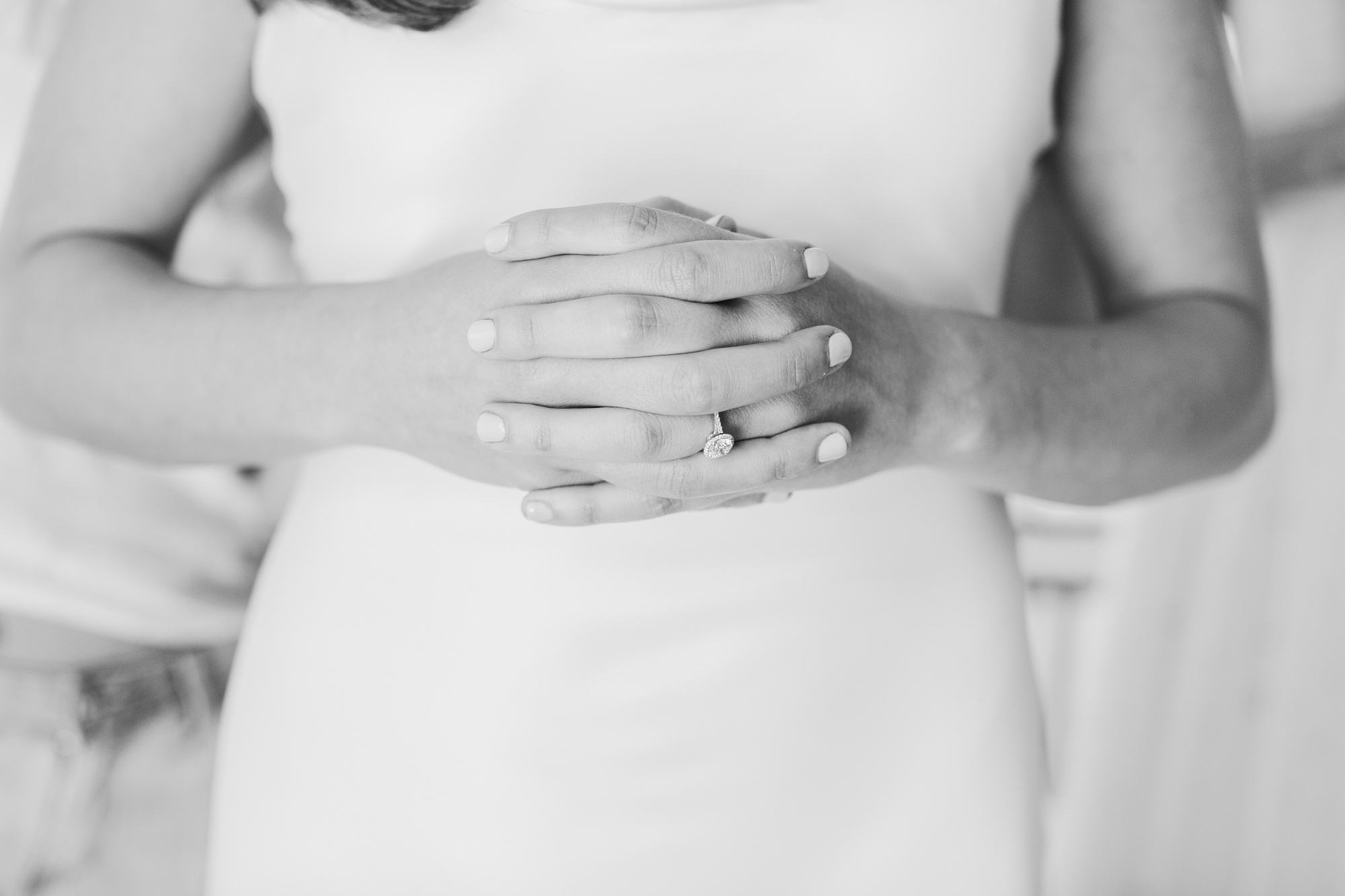 Jessica getting ready on her wedding day. 