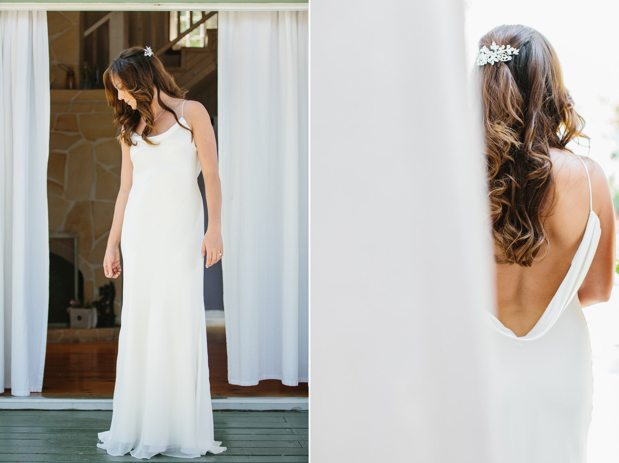 Photos of the bride at Rancho Del Cielo. 