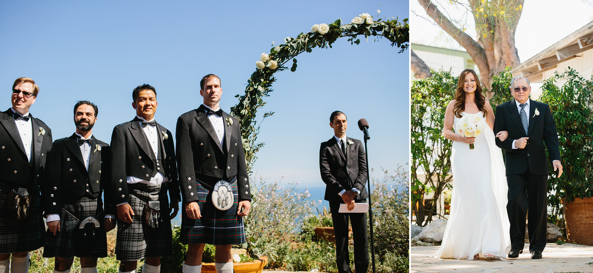 Here are photos of the bride walking down the aisle. 