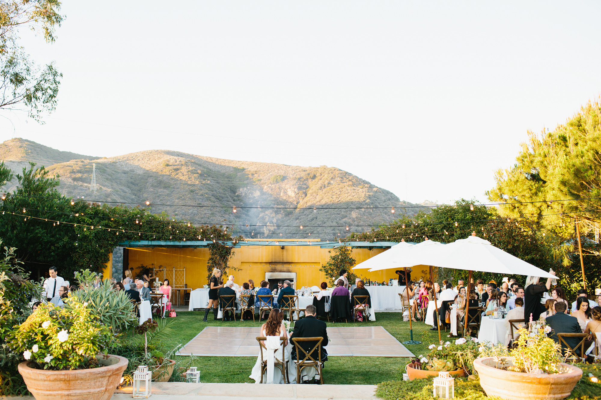 The reception at Rancho del Cielo. 