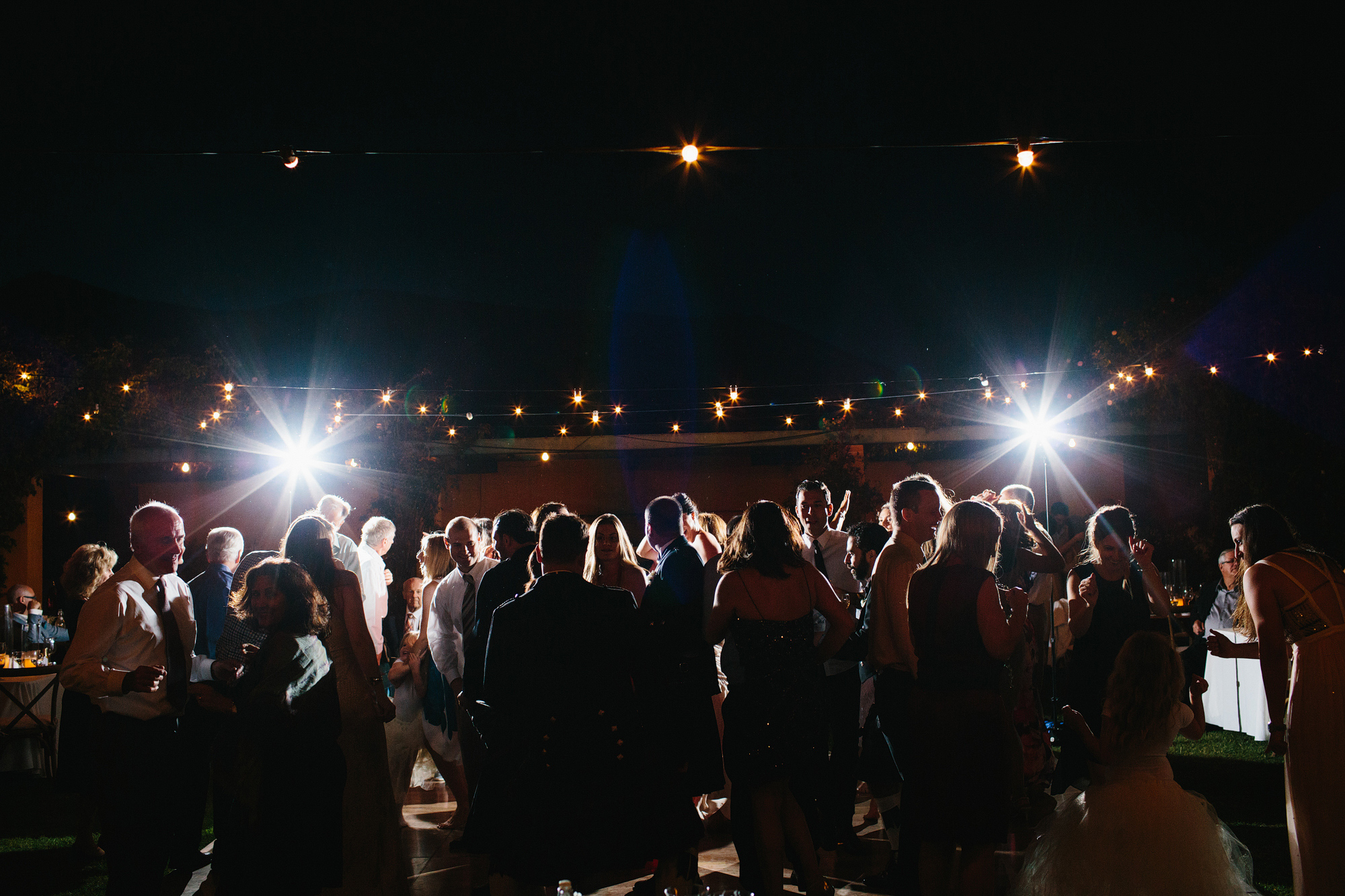 Jessica and Colin's wedding reception at Rancho Del Cielo. 