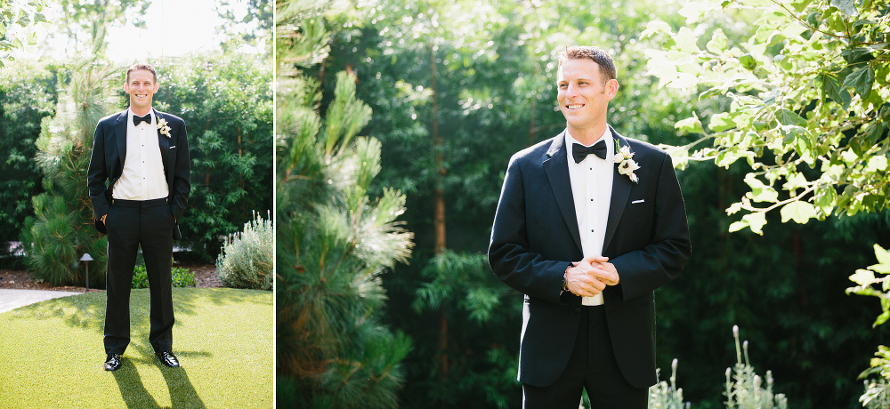 Portraits of the groom at the Beverly Garland. 