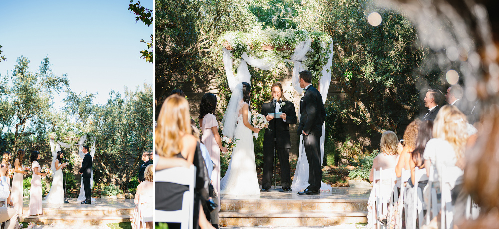 The couple exchanging vows. 