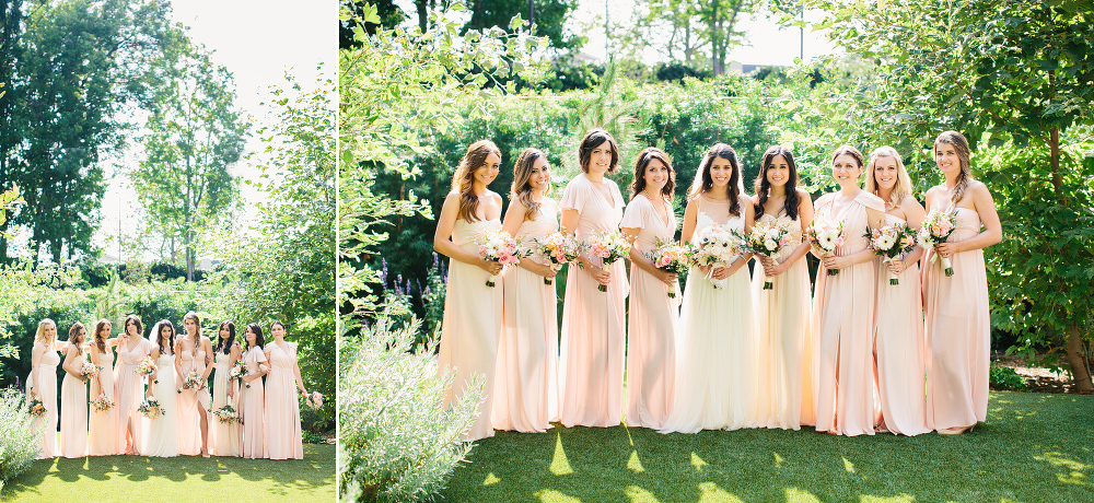 A photo of Cristina with her bridesmaids. 