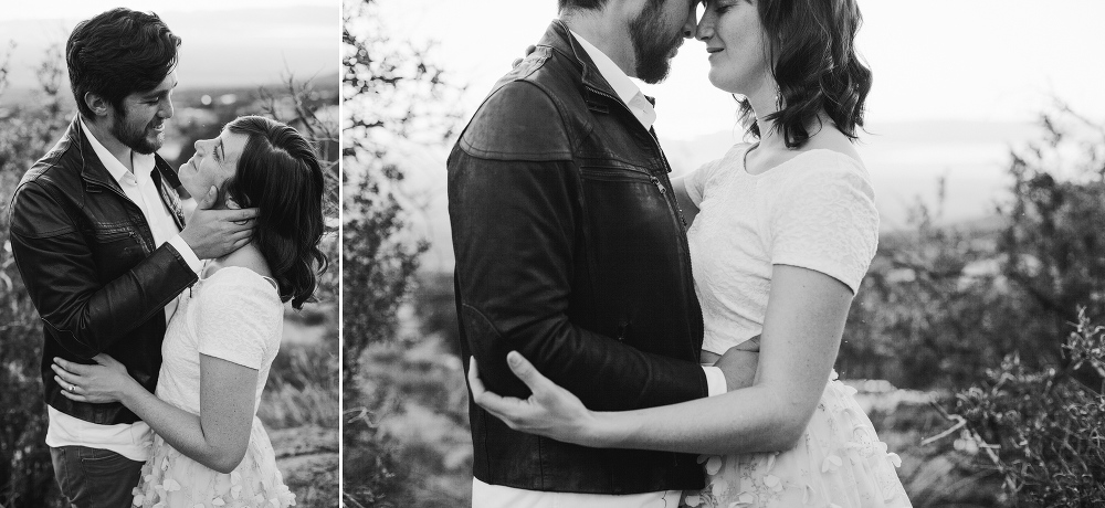 Adorable black and white photos of the couple. 