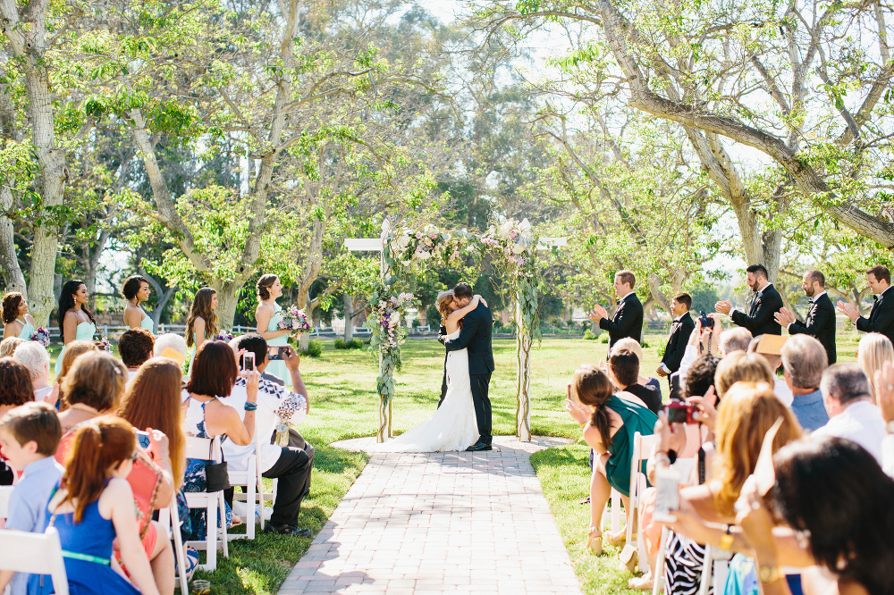 The bride and groom