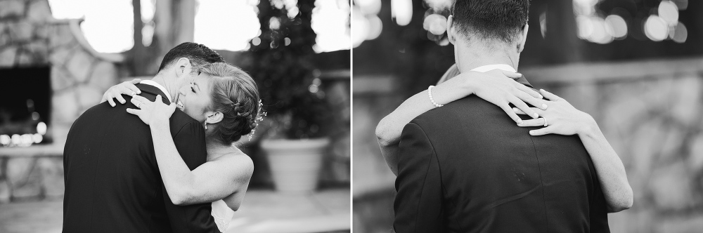 Black and white photos of the first dance. 