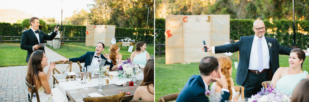 Toasts during the reception. 