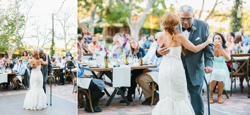 The bride had a special dance with her grandfather. 