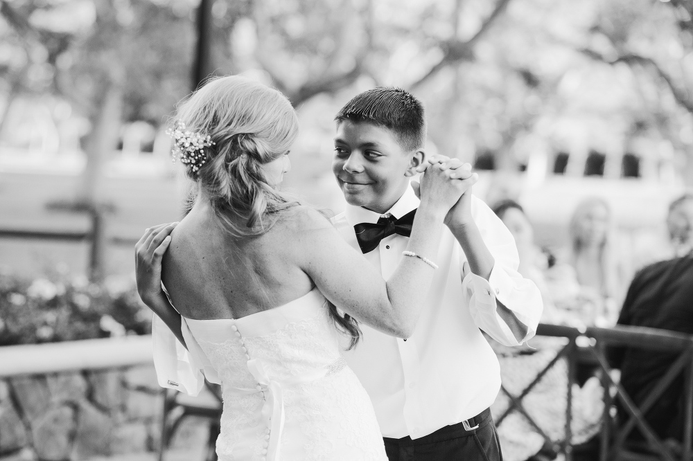 Carrie dancing with her little brother. 