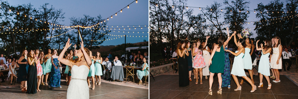 The bouquet toss. 