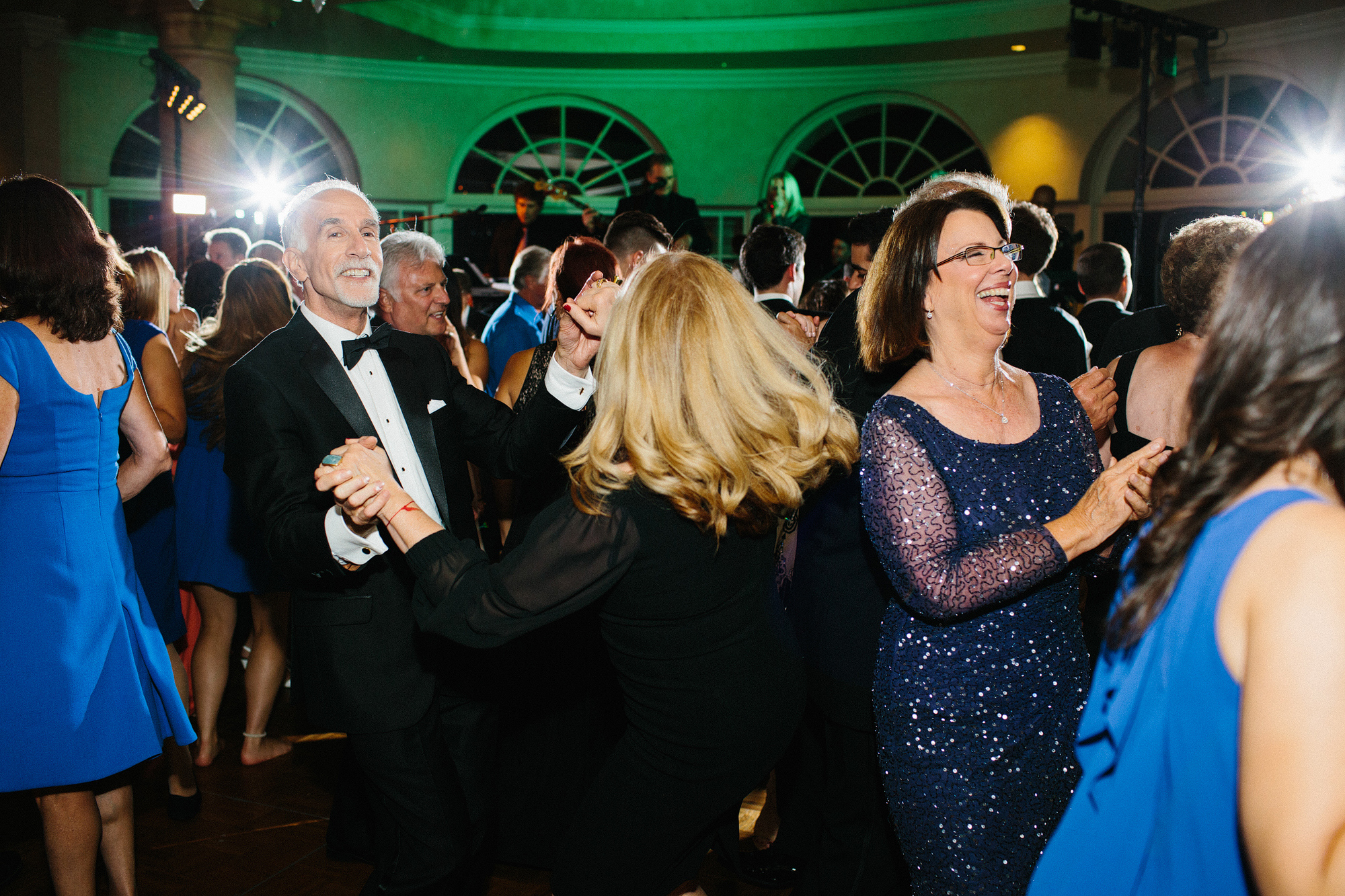 The guests dancing during the reception. 